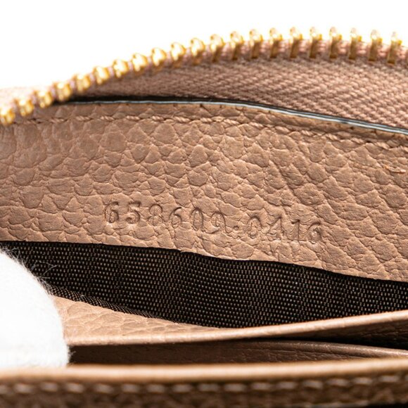 GUCCI Beige Leather GG Marmont Wallet - Picture 6 of 8